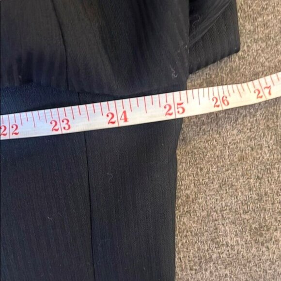 Black Tailored Suit Jacket With Notched Lapels - Picture 6 of 7